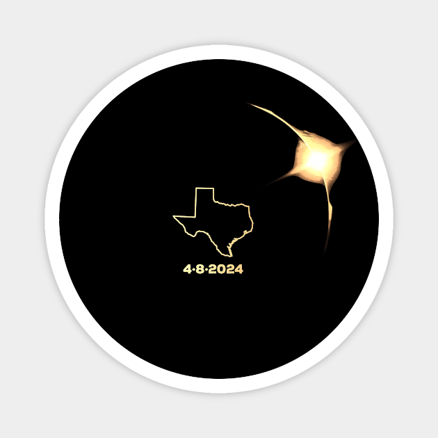 Solar Eclipse 2024 Texas Magnet by Ideal Action